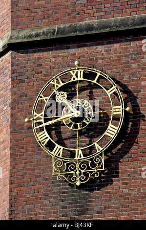 Clock on Bournville Junior School Carillon building, Bournville, Birmingham, England, UK Stock Photo