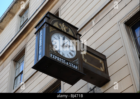 Ornate clock on Express and Star newspaper offices in Wolverhampton England Uk Stock Photo