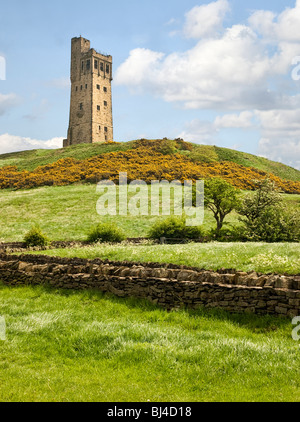 The Victoria Jubilee Tower, Castle Hill, Huddersfield, West Yorkshire, UK Stock Photo