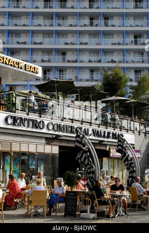 Spain, Canary Islands, Tenerife Puerto de la Cruz, cafe on the esplanade Stock Photo