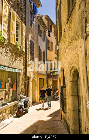 Vence, Provence, French Riviera - old town quarter French street scene in the South of France Stock Photo