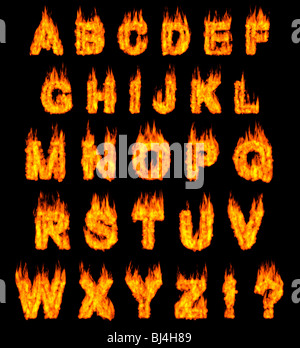 Fire symbols set on a black background, vector illustration 10eps Stock ...