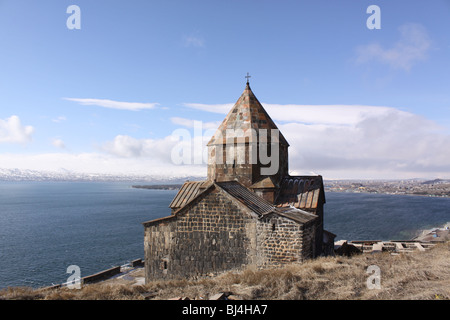 Armenia. Sevanavank, historic Armenian church above Sevan Lake Stock Photo