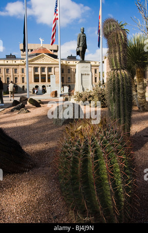 arizona capitol luke frank statue jr front alamy building phoenix cacti desert