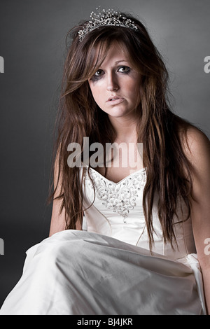 Powerful Shot of an Upset Teenage Bridge Stock Photo