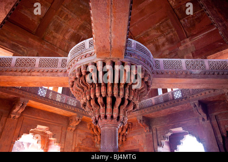 Diwan-i-Khas in the Palace Complex at Fatehpur Sikri in Uttar Pradesh India Stock Photo