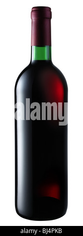 Red wine bottle isolated on a white Stock Photo