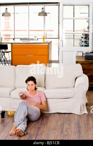 Woman at home Stock Photo