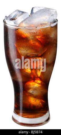 Glass of cola with ice Stock Photo