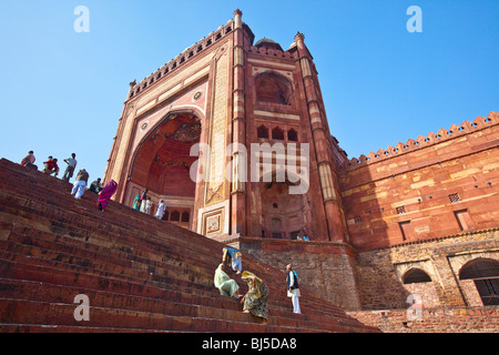 The Friday Mosque or Jama Masjid in Fatehpur Sikri India Stock Photo