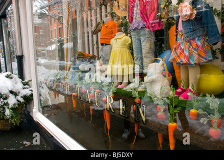 A Ralph Lauren boutique on tony Bleecker Street in Greenwich Village in New York Stock Photo