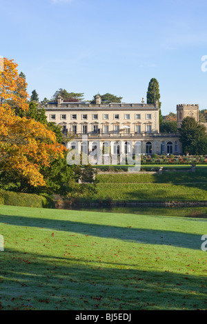 Autumn in the Cotswolds at the Cowley Manor Country House Hotel, Cowley, Gloucestershire, England UK Stock Photo