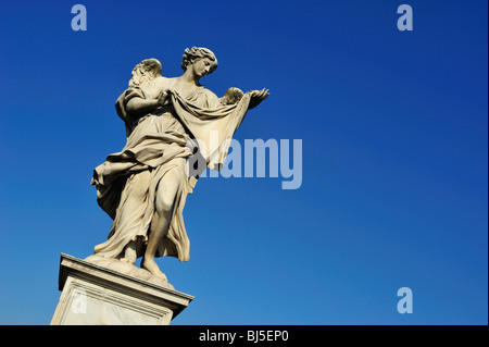 Angel with the Sudarium, Ponte Sant'Angelo, Rome, Lazio,italy Stock Photo