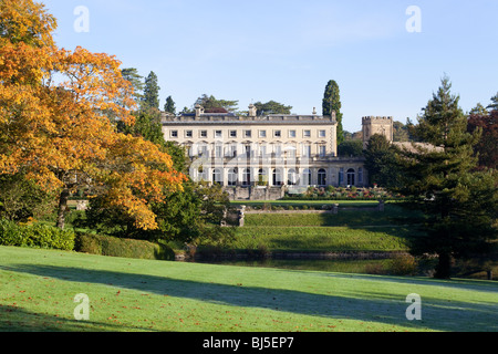 Autumn in the Cotswolds at the Cowley Manor Country House Hotel, Cowley, Gloucestershire, England UK Stock Photo