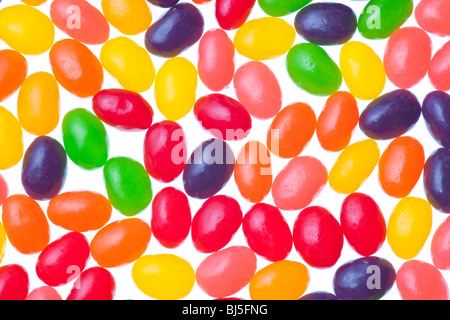 jelly beans isolated on a white background Stock Photo