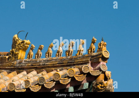 Roof detail Forbidden City Beijing China Stock Photo