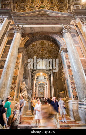 Interior of the St. Peter's Basilica, Vatican city, State of the Vatican City Stock Photo