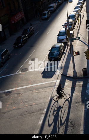 Early morning in 27th Street, New York City, USA Stock Photo