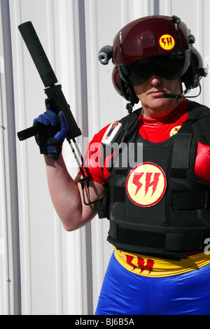 Superhero, a Real Life Superhero based in Clearwater Florida Stock Photo