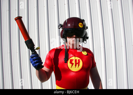 Superhero, a Real Life Superhero based in Clearwater Florida Stock Photo