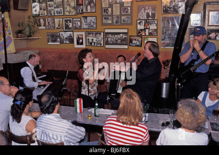 Live Music At Weekly Saturday Afternoon Giotta Family Concert Caffe Trieste San Francisco California Stock Photo