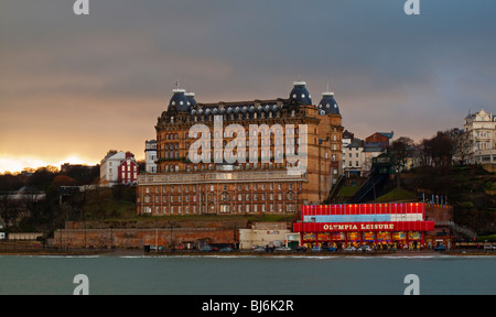 The Grand Hotel in Scarborough North Yorkshire England overlooking South Bay designed by Cuthbert Brodrick and completed in 1867 Stock Photo