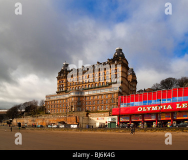 The Grand Hotel in Scarborough North Yorkshire England overlooking South Bay designed by Cuthbert Brodrick and completed in 1867 Stock Photo