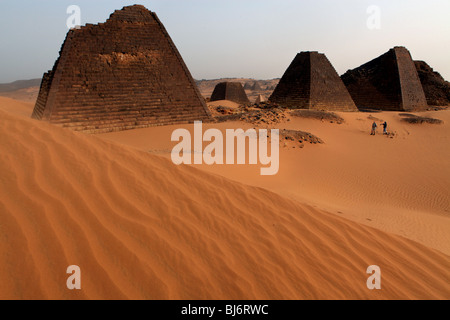 The pyramids of Meroe, Sudan. Stock Photo