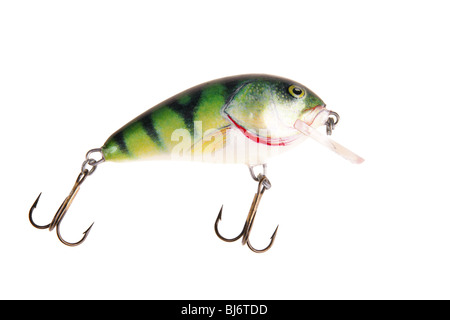 Fishing bait wobbler isolated on white with clipping path Stock Photo