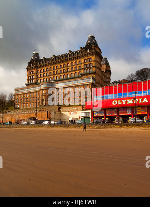 The Grand Hotel in Scarborough North Yorkshire England overlooking South Bay designed by Cuthbert Brodrick and completed in 1867 Stock Photo