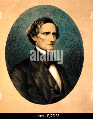 Jefferson Davis, President of the Confederacy, half-length portrait, facing right Stock Photo