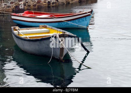 Colourful boats in Simon's Town Harbour Stock Photo