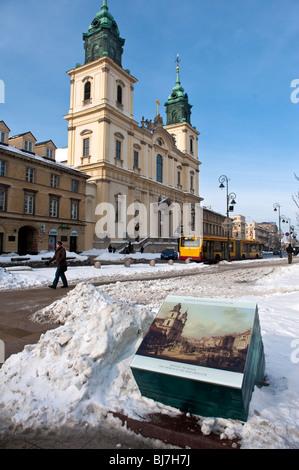 Church of The Holy Cross in Krakowskie Przedmiescie street in Warsaw Poland Stock Photo