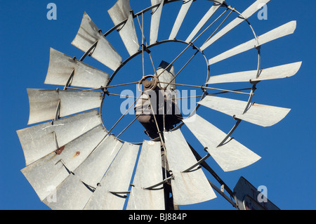 Closeup of windmill manufactured by Aermotor Company. Digital photograph Stock Photo