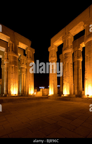 Court of Amenhotep, Luxor Temple, Egypt Stock Photo