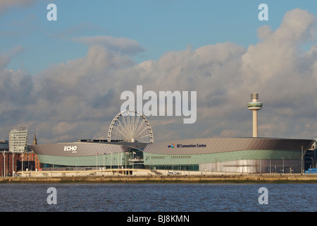 Echo Arena and BT Convention Centre on Liverpool waterfront. Merseyside, Stock Photo