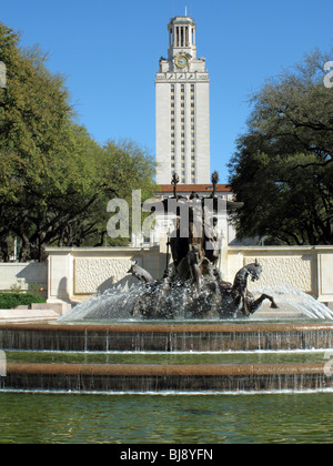 tower university main fountain littlefield texas austin alamy building clock water tx