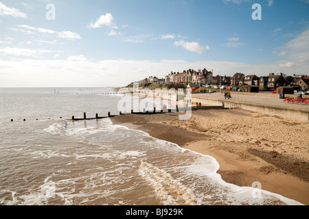 The beach from the pier, Southwold, Suffolk, UK Stock Photo