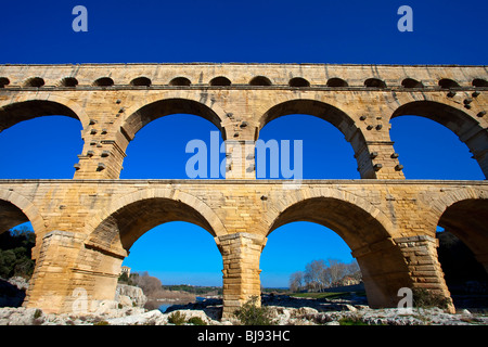 PONT DU GARD, UNESCO WORLD HERITAGE, FRANCE Stock Photo