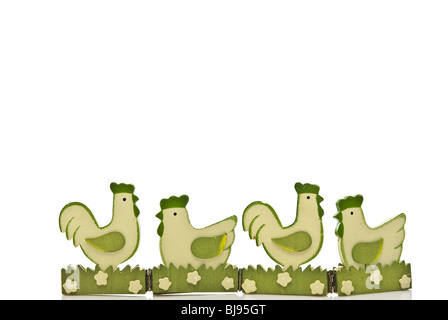 green easter chickens Stock Photo