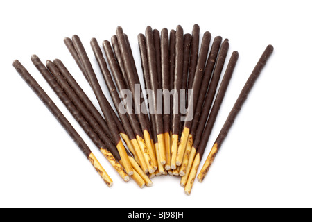 Mikado chocolate dipped sticks Stock Photo