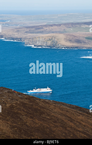 dh  HOY  SOUND ORKNEY Northlink ferries MV Hamnavoe ferry tourist ramblers viewing car ferry