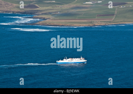 dh  HOY  SOUND ORKNEY Northlink ferries MV Hamnavoe ferry from Cuilags Hoy Hills