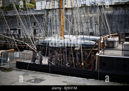 tall ship rigging Stock Photo