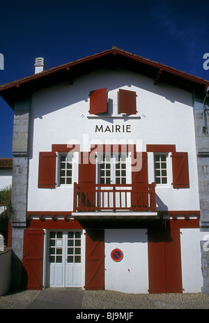 Mairie Town Hall in the French Basque Country in the village of Itxassou France Europe Stock Photo