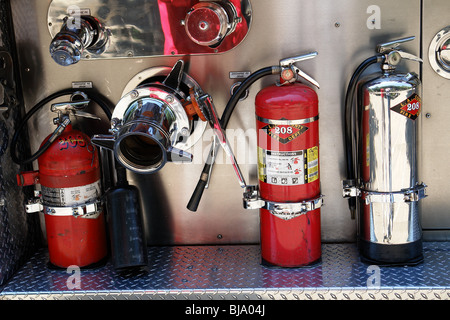 fireman truck Los Angeles California USA Stock Photo