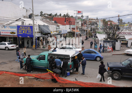 Nogales, Sonora, Mexico, has seen a decline in tourists from neighboring Arizona, USA, due to drug cartel violence. Stock Photo