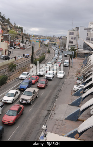 Nogales, Sonora, Mexico, has seen a decline in tourists from neighboring Arizona, USA, due to drug cartel violence. Stock Photo