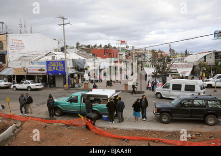 Nogales, Sonora, Mexico, has seen a decline in tourists from neighboring Arizona, USA, due to drug cartel violence. Stock Photo