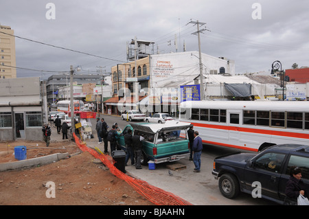 Nogales, Sonora, Mexico, has seen a decline in tourists from neighboring Arizona, USA, due to drug cartel violence. Stock Photo